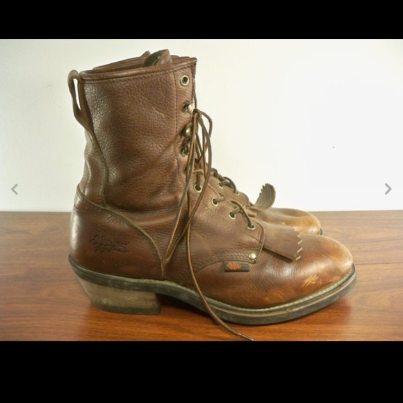 N Forest Leather Mens Work Packer Boots 